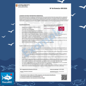 individual shore fishing licence spain, Balearic islands and Canary islands